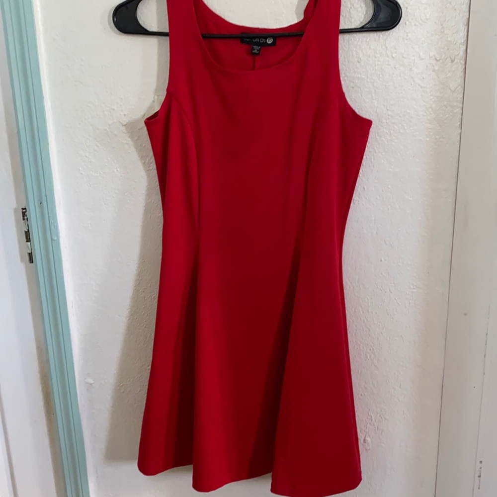 Red mini dress